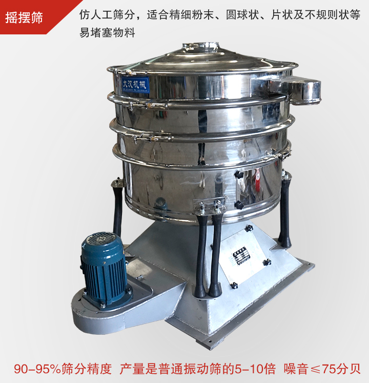 搖擺篩仿照人工篩分，可滿足高精度、高產量篩分要求